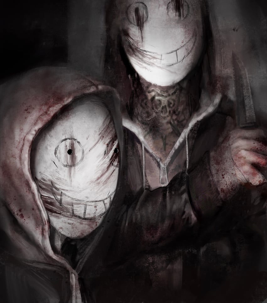 the legion, frank morrison, and julie kostenko (dead by daylight) drawn by lyinglynx