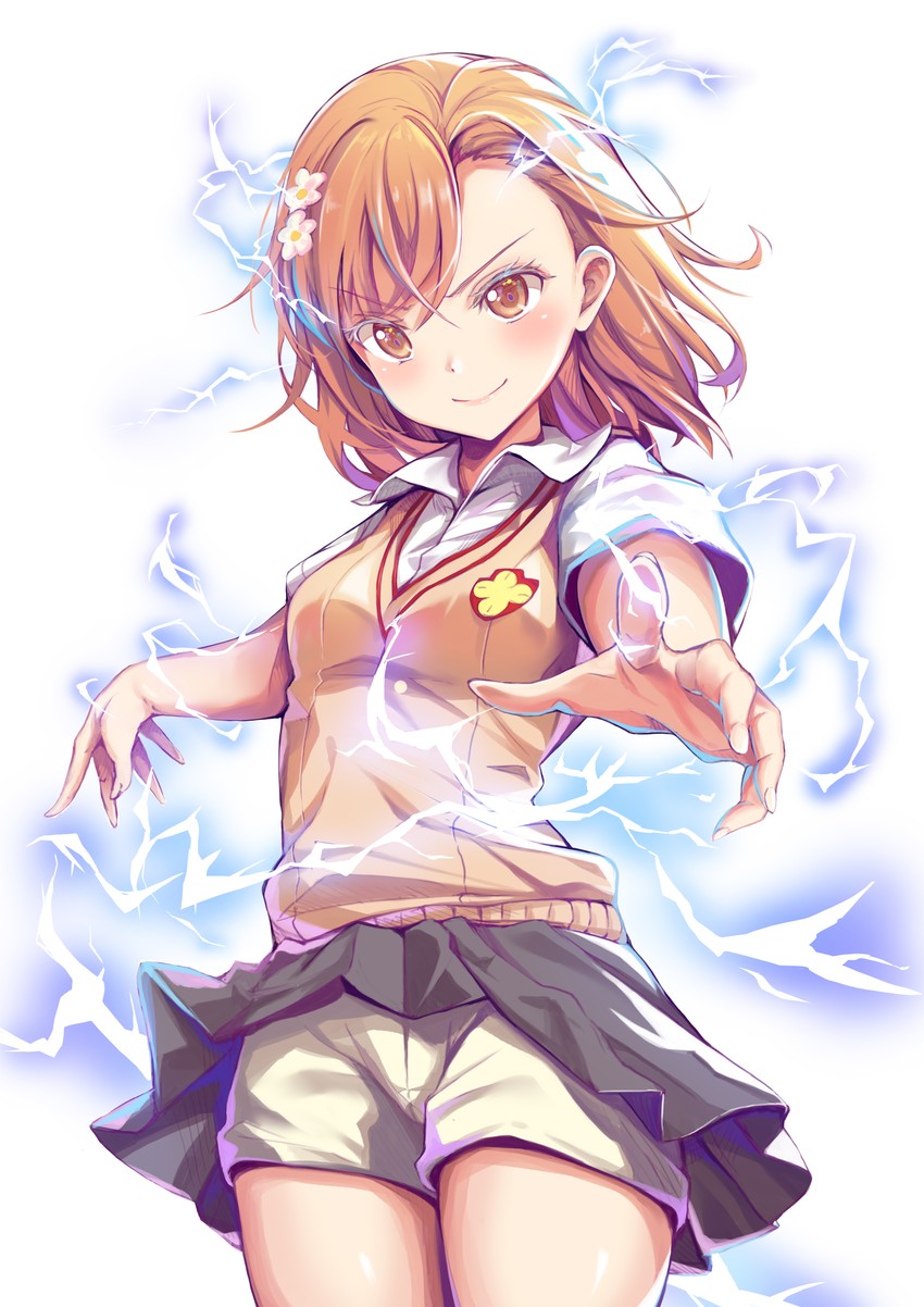 misaka mikoto (toaru majutsu no index and 1 more) drawn by kyuu_(chiu850513)