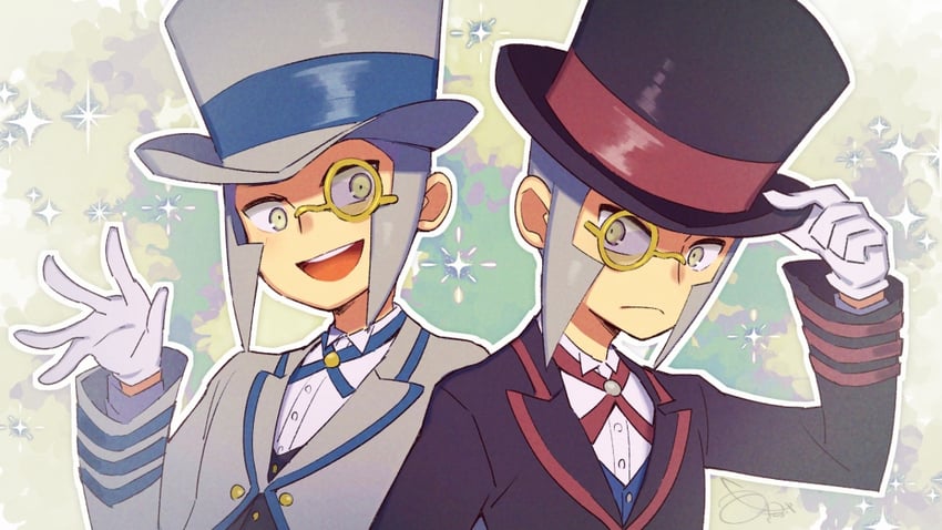 ingo and emmet (pokemon and 1 more) drawn by rakisuke