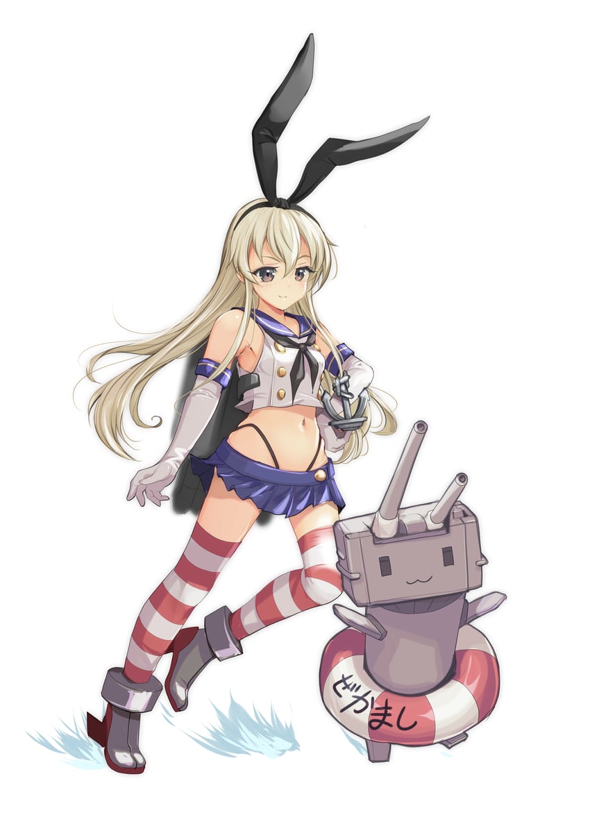 shimakaze and rensouhou-chan (kantai collection) drawn by yashin_(yasinz)