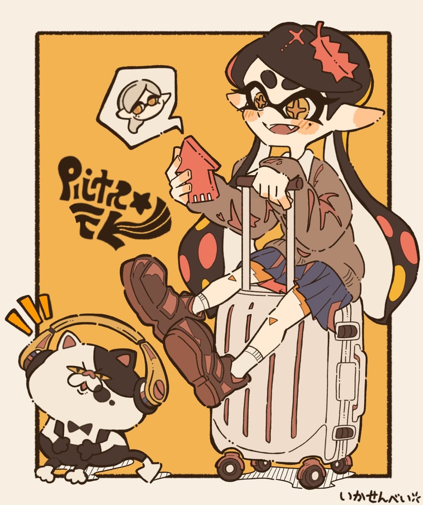 callie, marie, and judd (splatoon and 1 more) drawn by ikasenbei_414