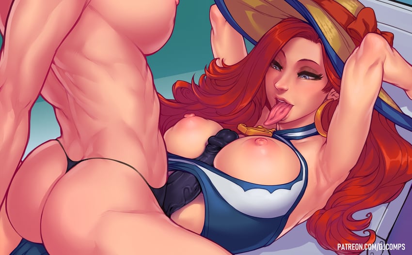 miss fortune and pool party miss fortune (league of legends) drawn by djcomps