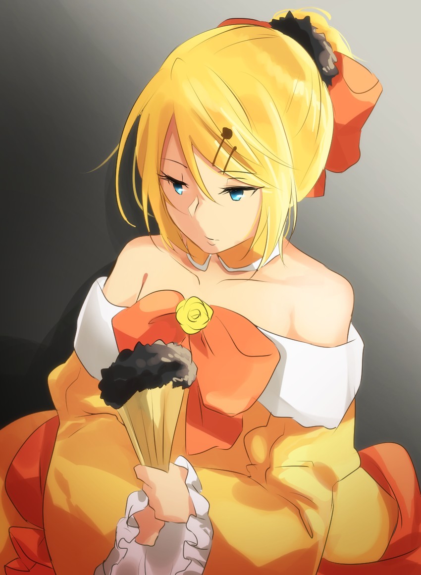 kagamine rin and riliane lucifen d'autriche (vocaloid and 2 more) drawn by mipi