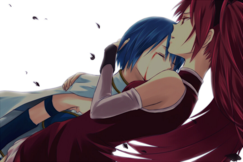 miki sayaka and sakura kyoko (mahou shoujo madoka magica) drawn by minawa_ichika