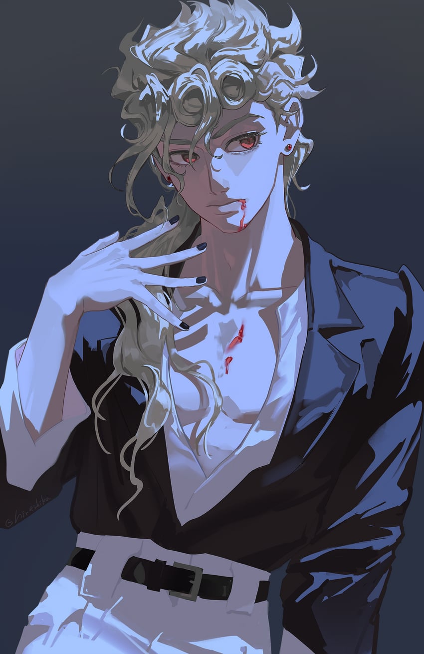 giorno giovanna (jojo no kimyou na bouken and 1 more) drawn by hineshika