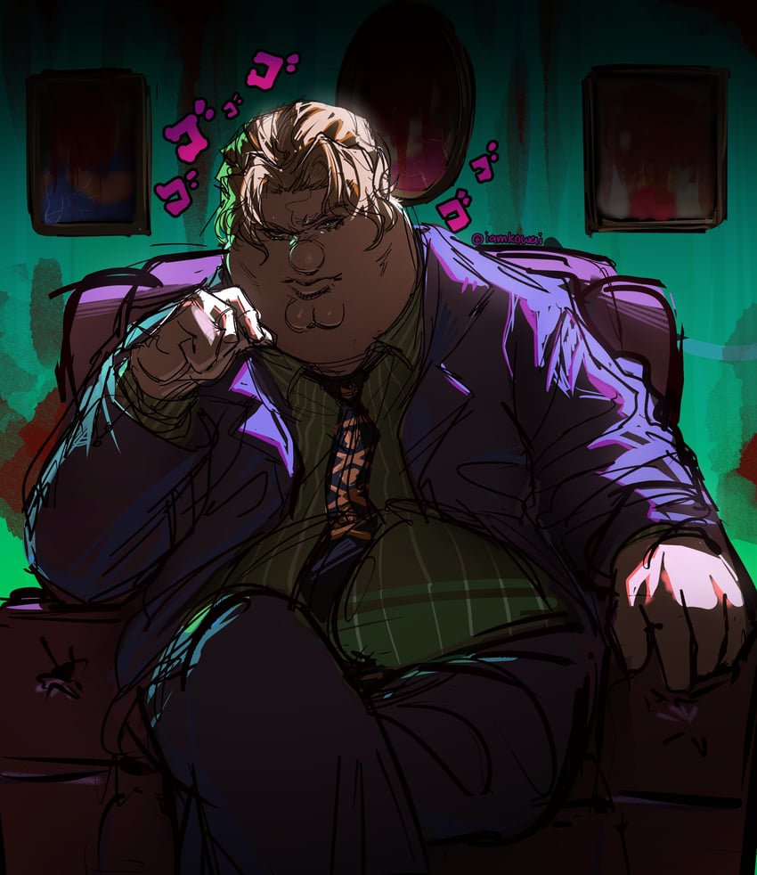kira yoshikage and peter griffin (jojo no kimyou na bouken and 2 more) drawn by kowai_(iamkowai)