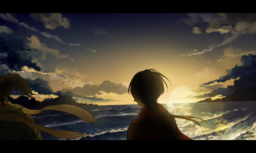 kashuu kiyomitsu and yamato-no-kami yasusada (touken ranbu) drawn by kanta_(kkk_kan)