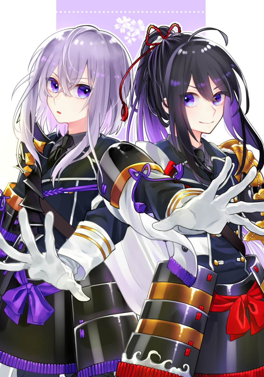 namazuo toushirou and honebami toushirou (touken ranbu) drawn by asuma_(hanezu)