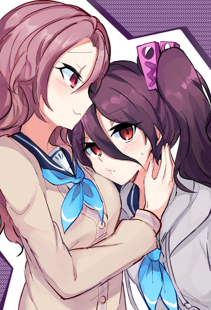 tsubuzaki anko and serizawa renge (battle girl high school) drawn by 5p_(opi_32)