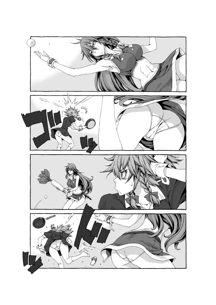 izayoi sakuya and hong meiling (touhou) drawn by madarabunchow