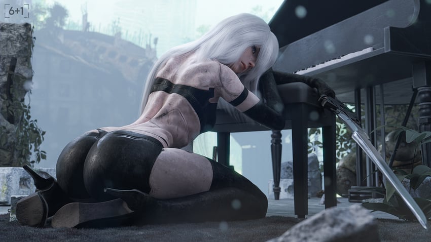 a2 (nier and 1 more) drawn by seven_(sixplusone)