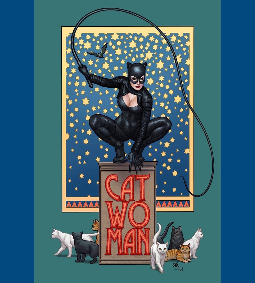 catwoman and selina kyle (dc comics and 1 more) drawn by frank_cho and sabine_rich