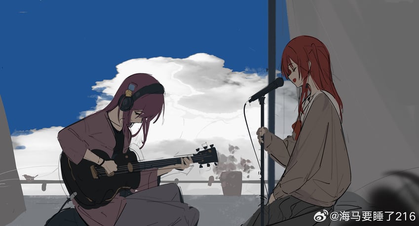 gotoh hitori and kita ikuyo (bocchi the rock!) drawn by tatatsu