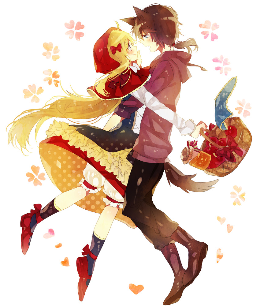 little red riding hood and big bad wolf (original and 1 more) drawn by lingmuzi