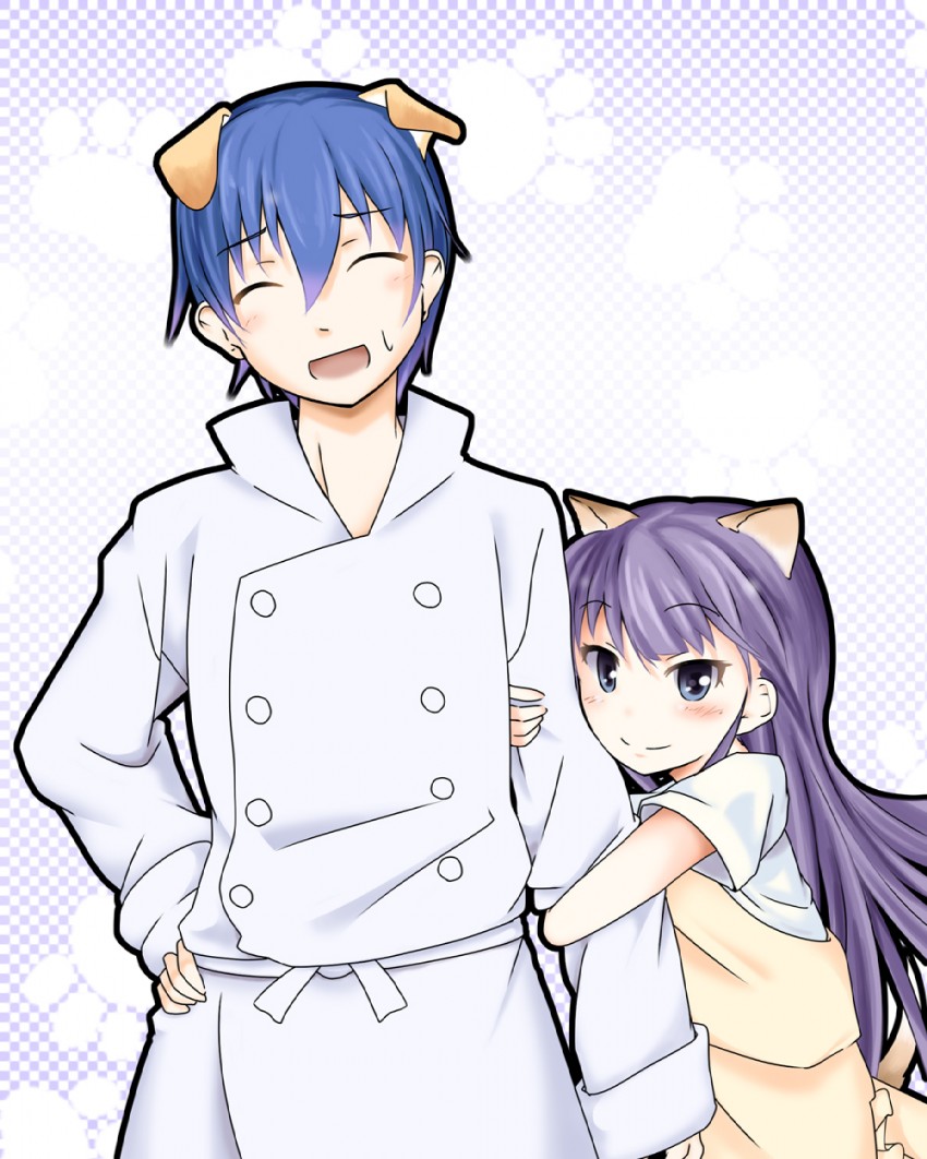 yamada aoi and souma hiroomi (working!!) drawn by sch