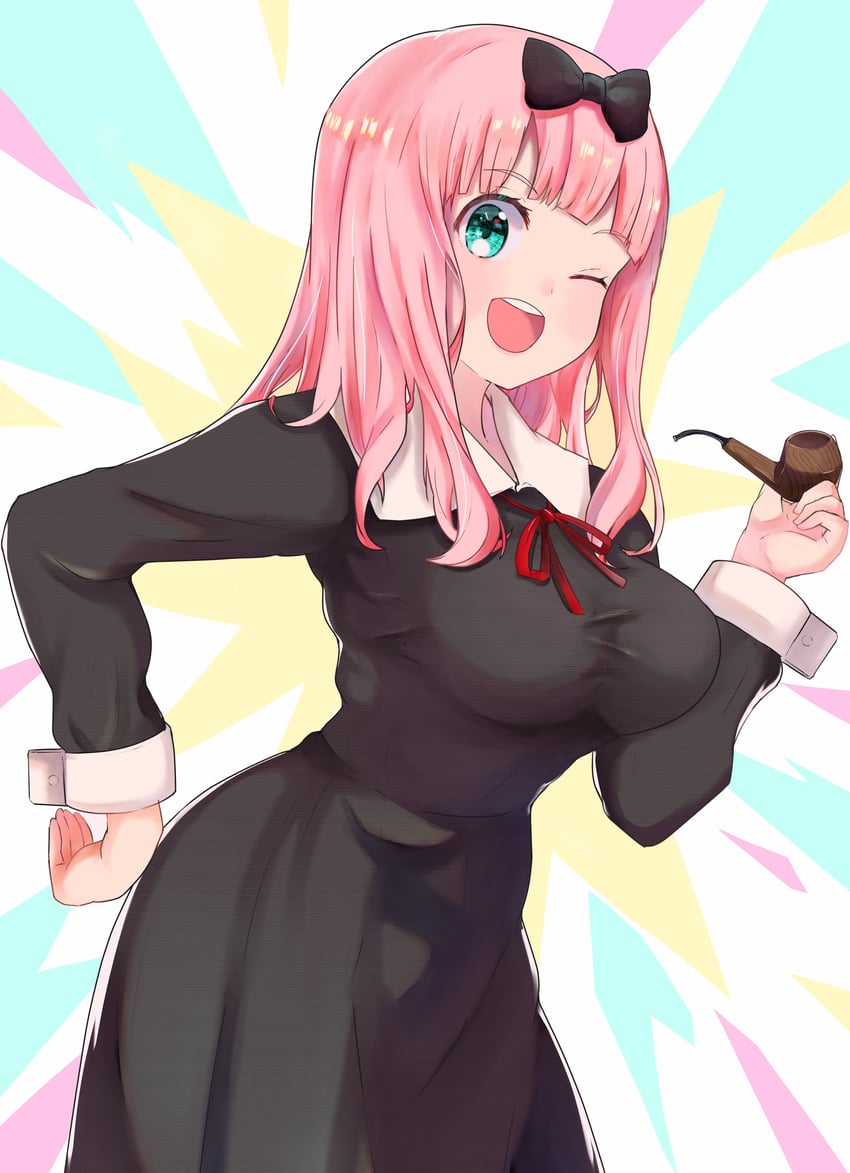 fujiwara chika (kaguya-sama wa kokurasetai ~tensai-tachi no renai zunousen~) drawn by sakaiyuuna