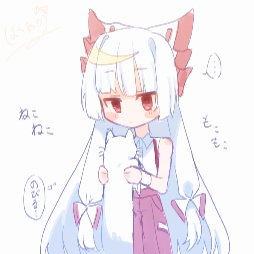 fujiwara no mokou (touhou and 1 more) drawn by reinobasibo