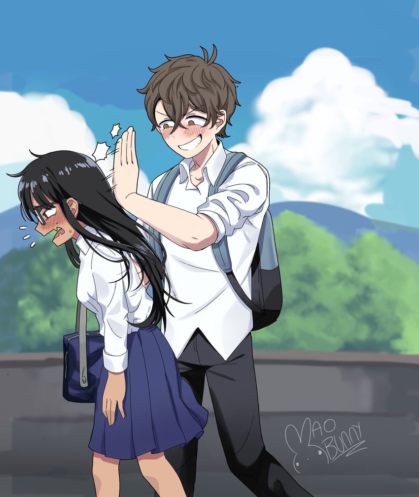 nagatoro hayase and hachiouji naoto (ijiranaide nagatoro-san) drawn by mao_bunny
