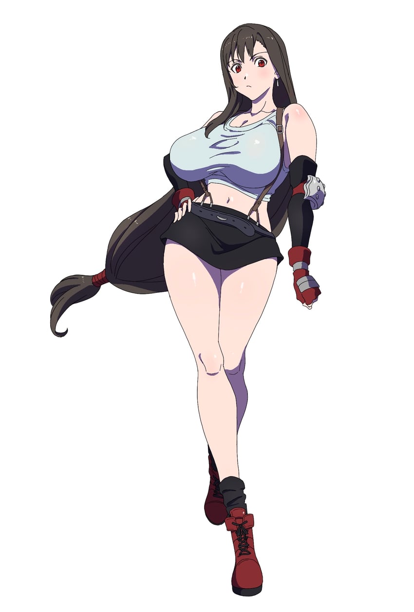 tifa lockhart (final fantasy and 1 more) drawn by powerhamuhamu