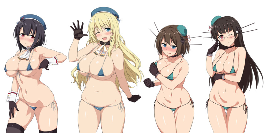 atago, takao, maya, choukai, maya kai ni, and 1 more (kantai collection) drawn by sama_samasa