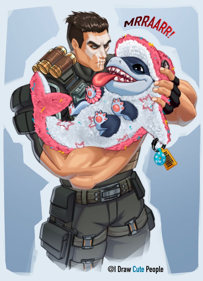 jeff the land shark, the punisher, and frank castle (marvel and 1 more) drawn by idrawhotpeople