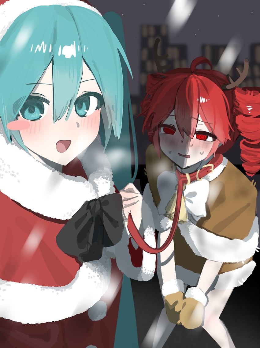 hatsune miku and kasane teto (vocaloid and 1 more) drawn by bb0ng825