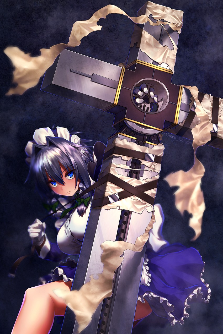 izayoi sakuya (touhou and 1 more) drawn by greenkohgen