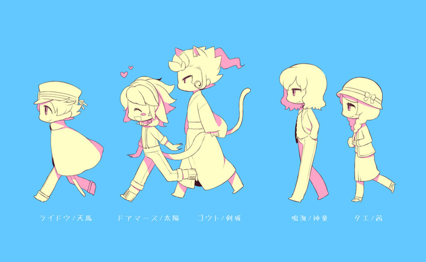 shindou takuto, matsukaze tenma, tsurugi kyousuke, kuzunoha raidou, yamana akane, and 5 more (inazuma eleven and 2 more) drawn by tooru