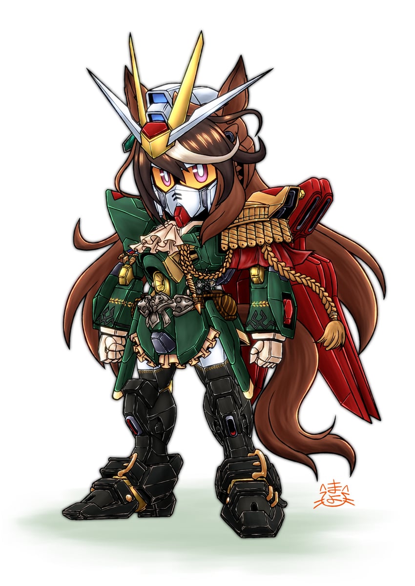symboli rudolf and strike freedom gundam (umamusume and 4 more) drawn by mayohi_neko