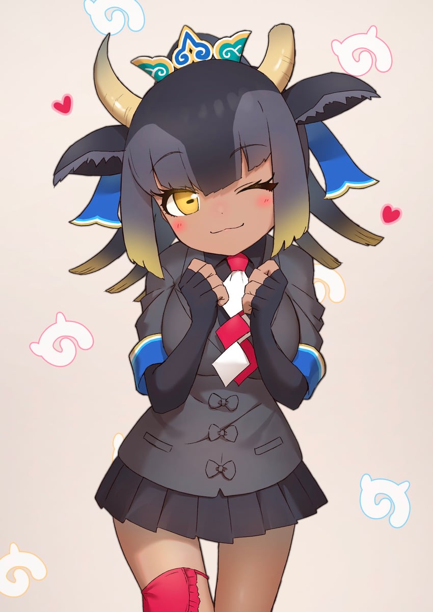 goshingyu-sama (kemono friends and 1 more) drawn by mogurii