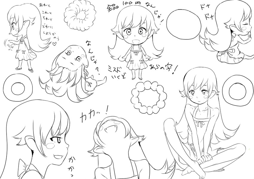 oshino shinobu (monogatari and 1 more) drawn by bubinoana