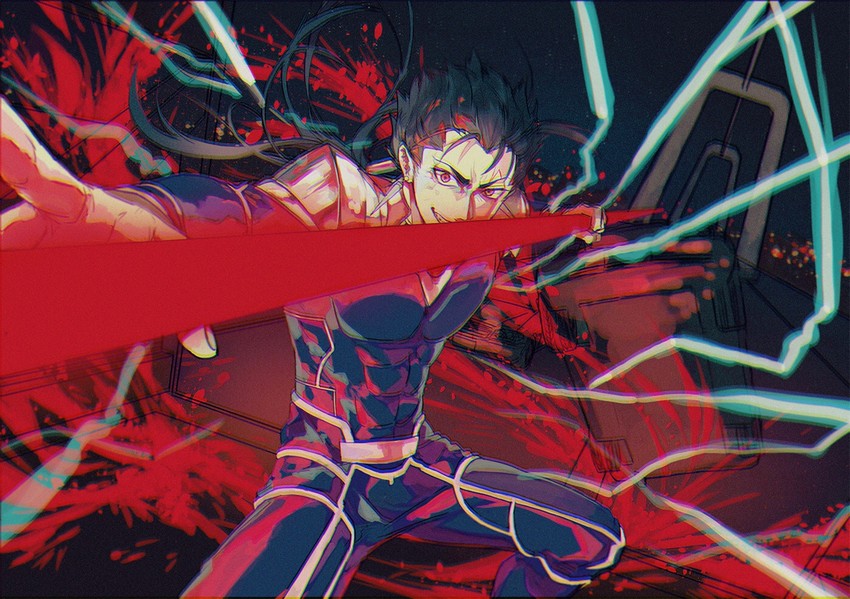 cu chulainn (fate and 1 more) drawn by ebanoniwa