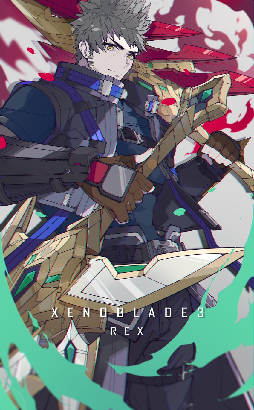 rex (xenoblade chronicles and 1 more) drawn by gugugu_official