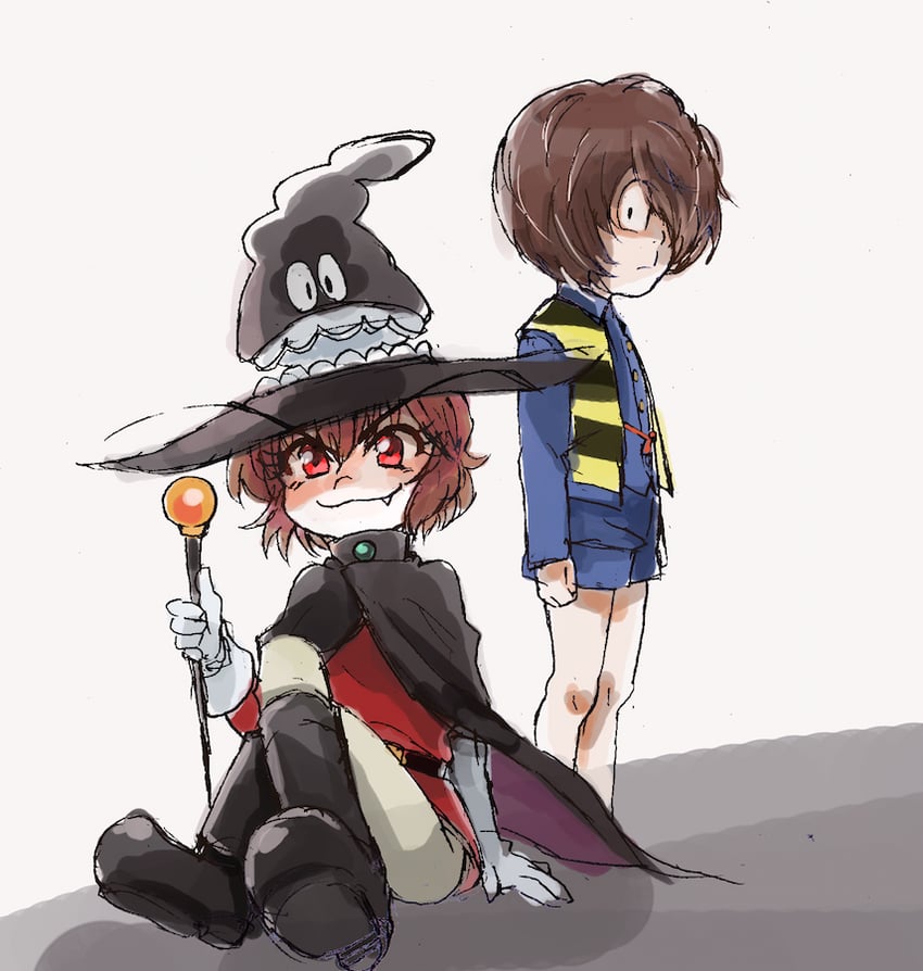 kitarou and enma-kun (gegege no kitarou and 1 more) drawn by oshiru_(sirushiruko)