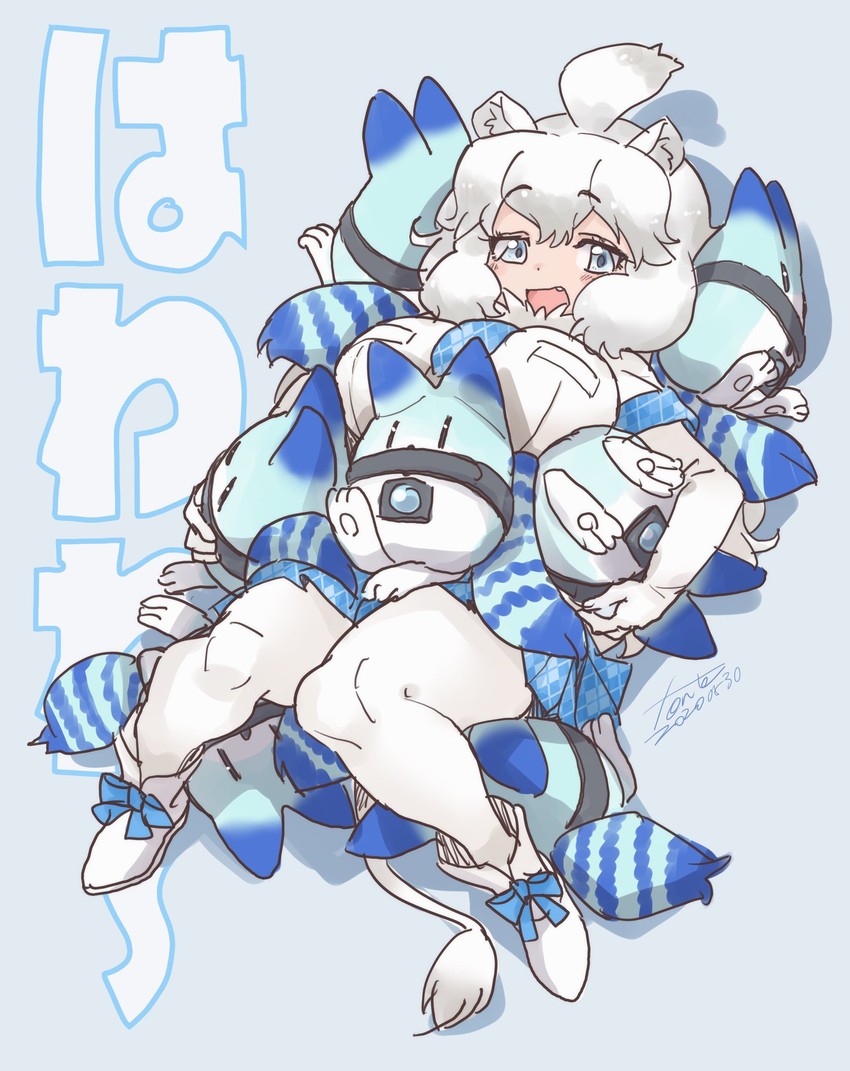 lucky beast and white lion (kemono friends) drawn by fanta_(the_banana_pistols)