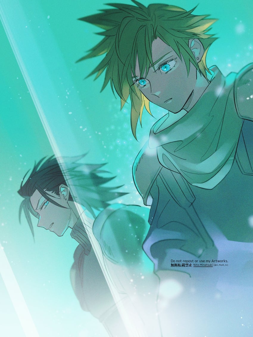 cloud strife and zack fair (final fantasy and 2 more) drawn by nito_minatsuki