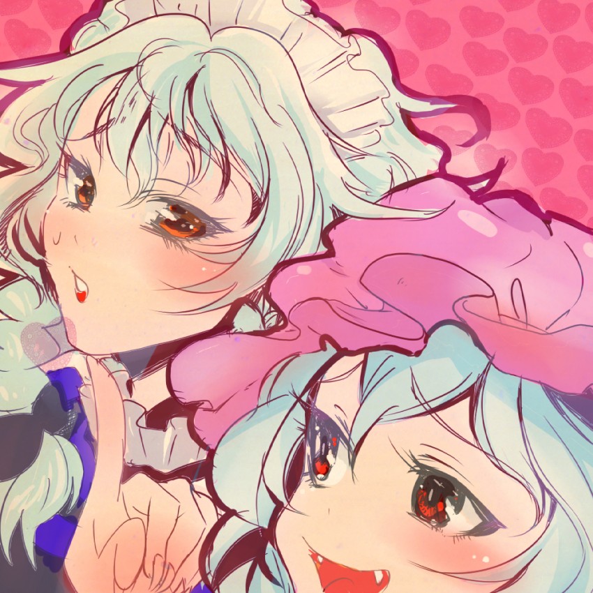 remilia scarlet and izayoi sakuya (touhou) drawn by morozohu