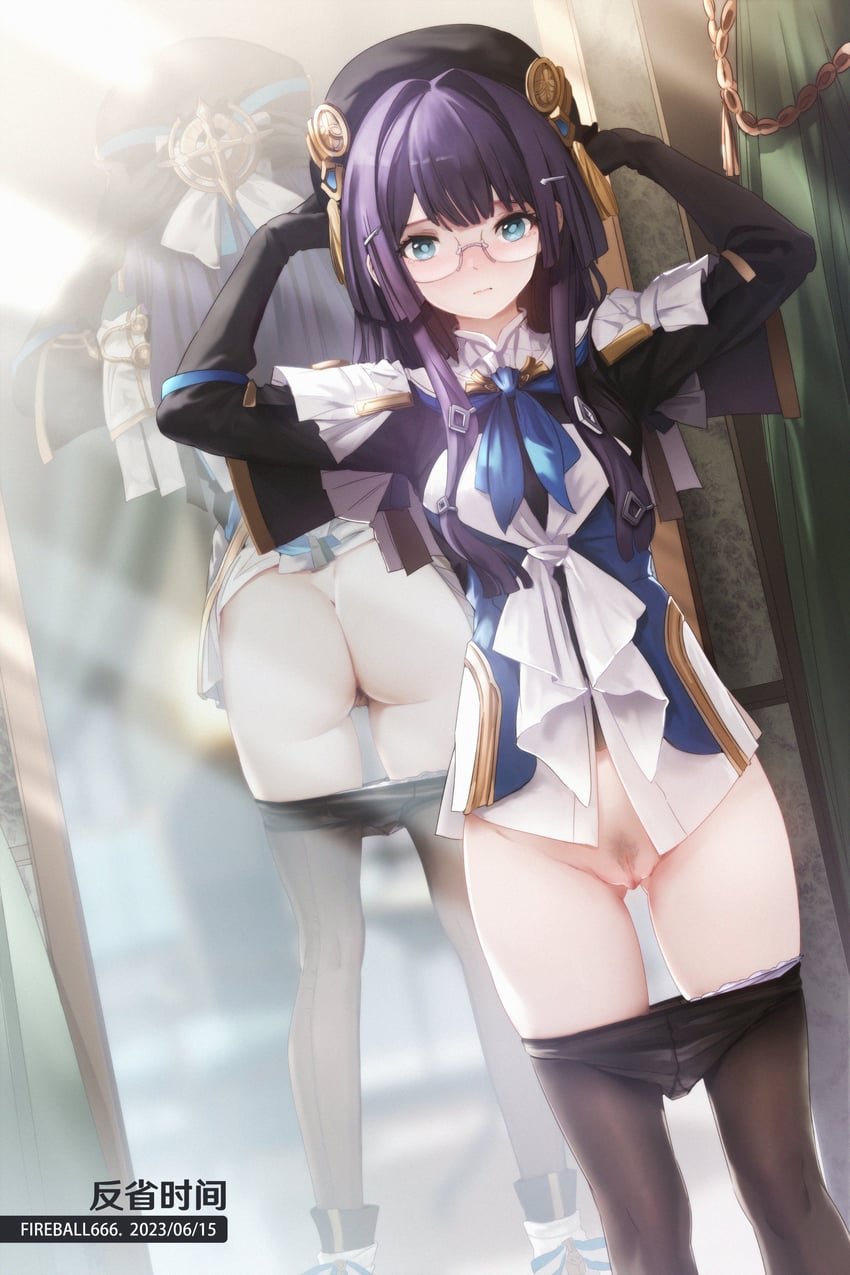 pela (honkai and 1 more) drawn by fireball_666