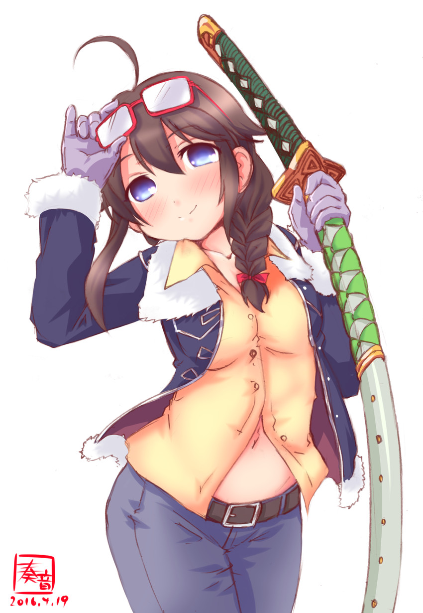 shigure, shigure kai ni, and tashigi (kantai collection and 1 more) drawn by kanon_(kurogane_knights)