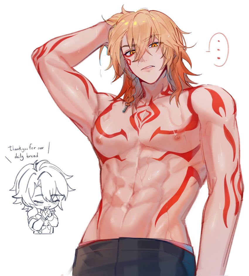 phainon and mydei (honkai and 1 more) drawn by sn0w_002