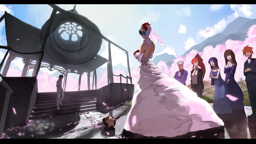 yoko littner, nia teppelin, simon, boota, kiyal bachika, and 3 more (tengen toppa gurren lagann) drawn by 1g_no_izumi
