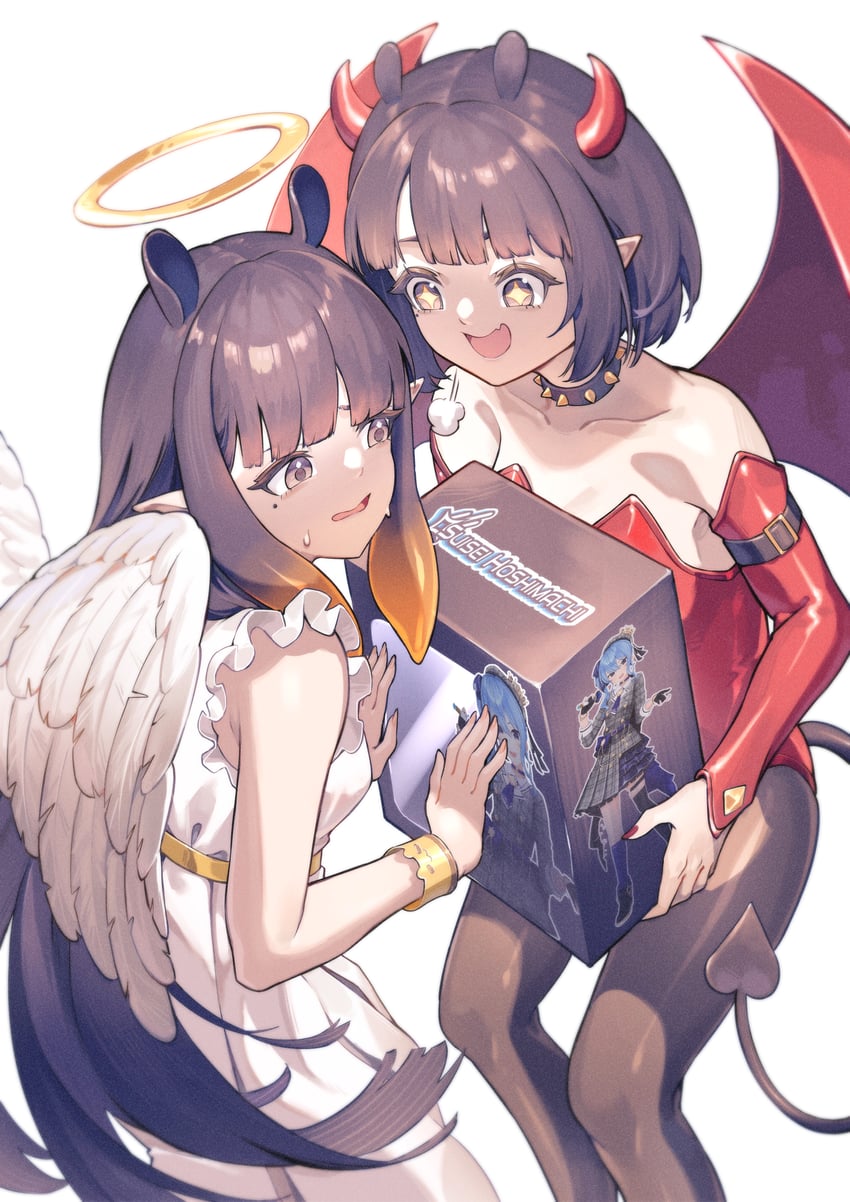 hoshimachi suisei and ninomae ina'nis (hololive and 1 more) drawn by zetsuental