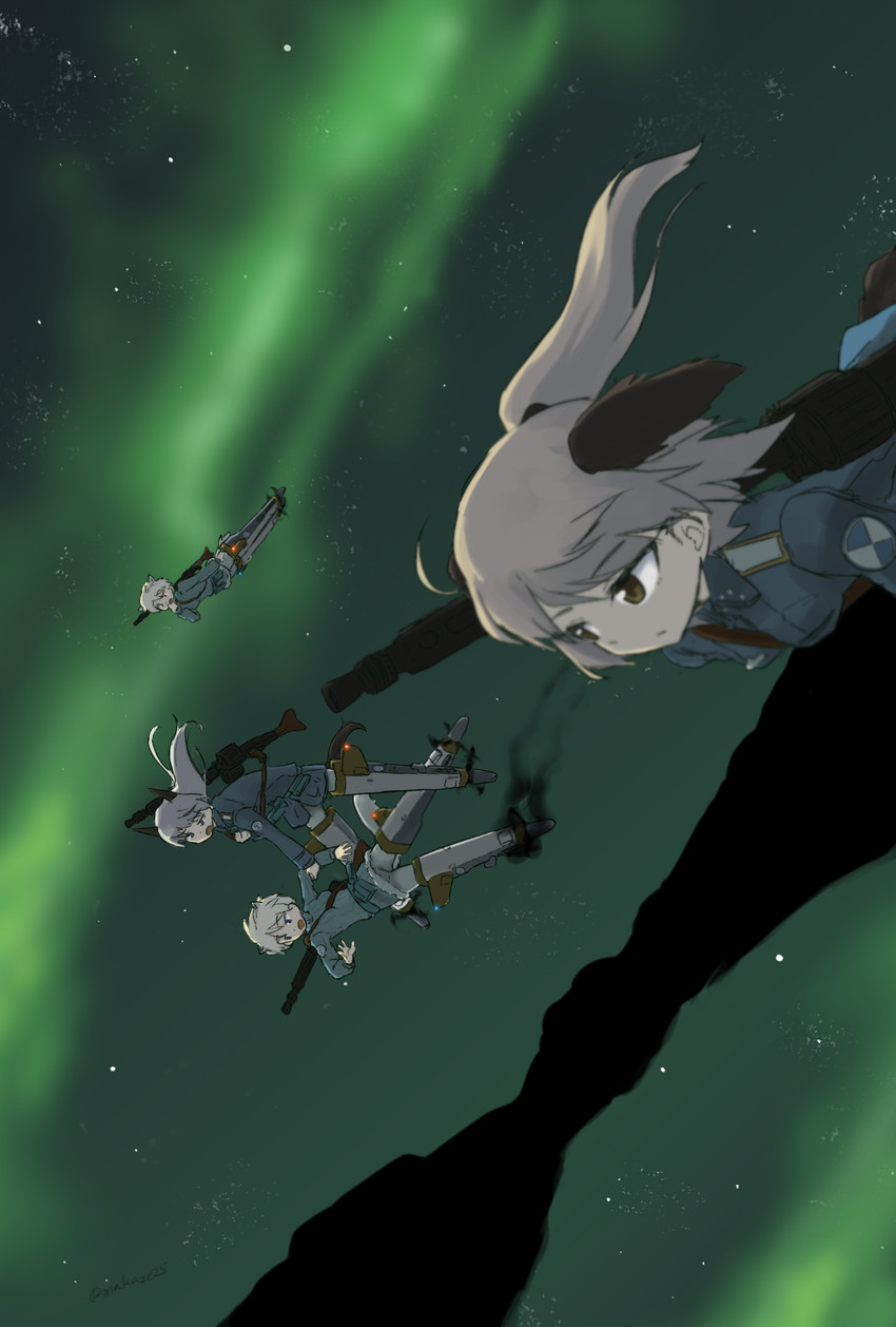 eila ilmatar juutilainen, nikka edvardine katajainen, hanna wind, and laura nissinen (world witches series and 3 more) drawn by makaze_(t-junction)