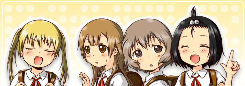 oomuro hanako, takasaki misaki, ogawa kokoro, and souma mirai (yuruyuri and 1 more) drawn by chousuke