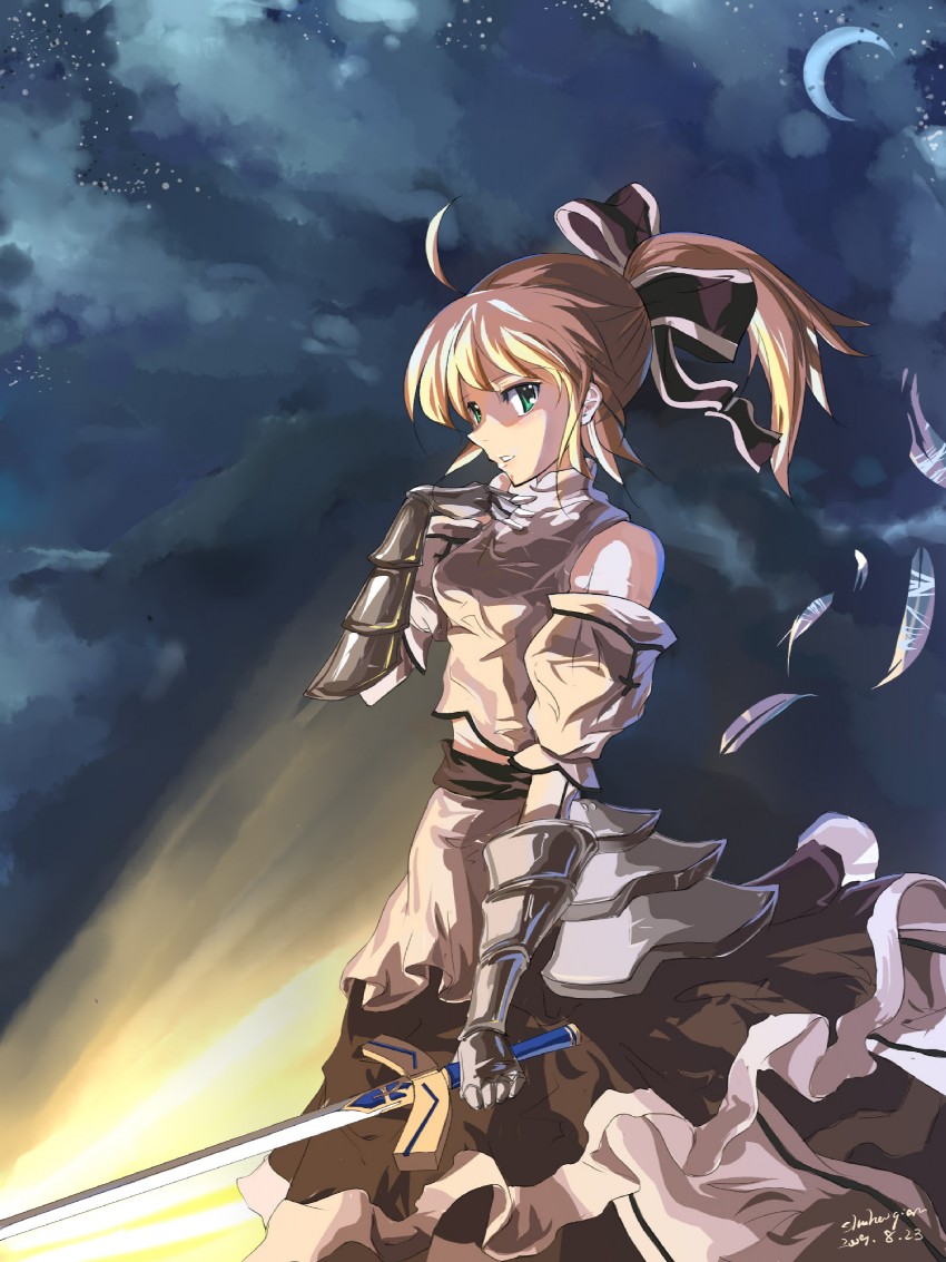 artoria pendragon and saber lily (fate and 1 more) drawn by qianshuhao