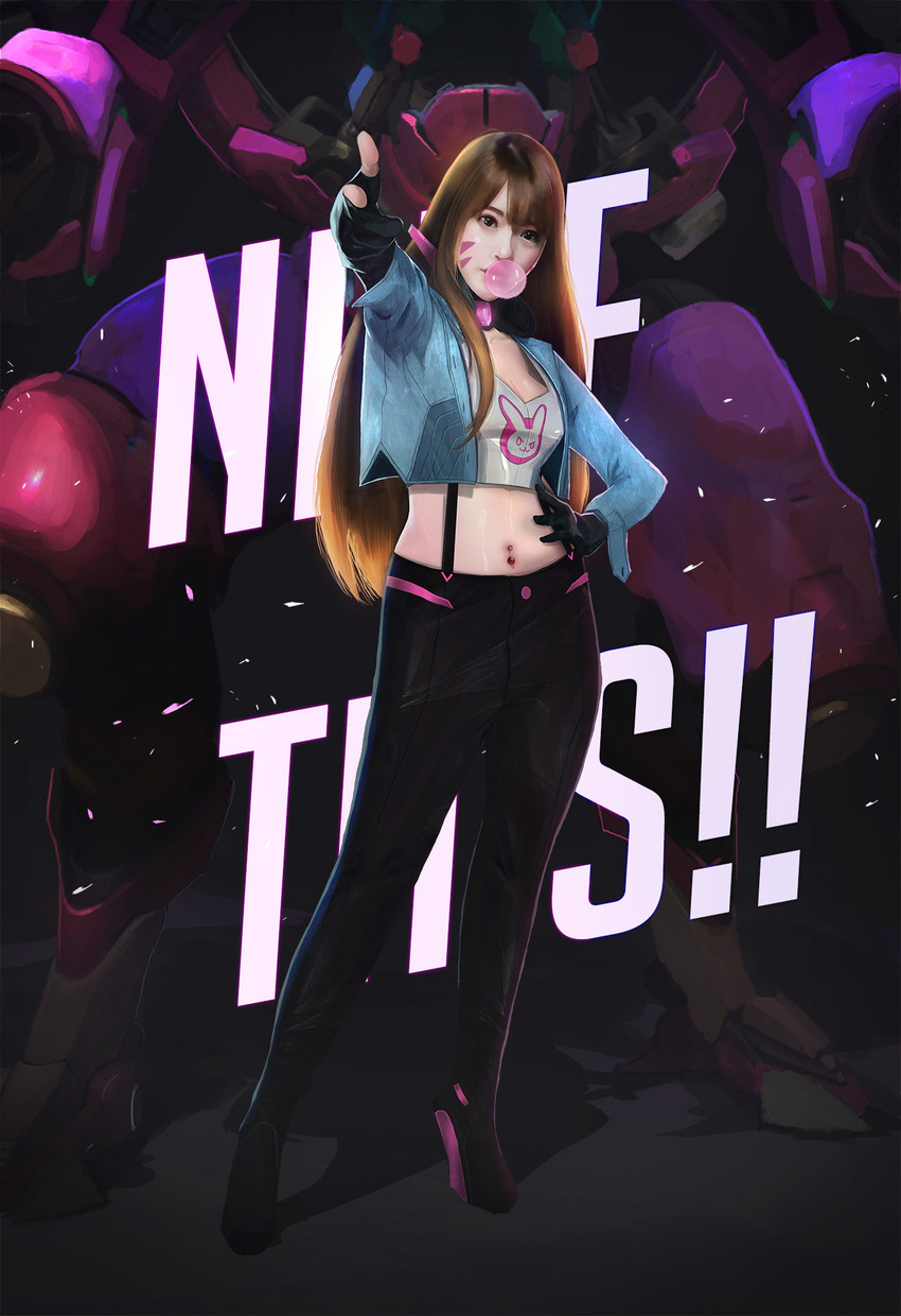 d.va (overwatch and 1 more) drawn by nakazyo_art