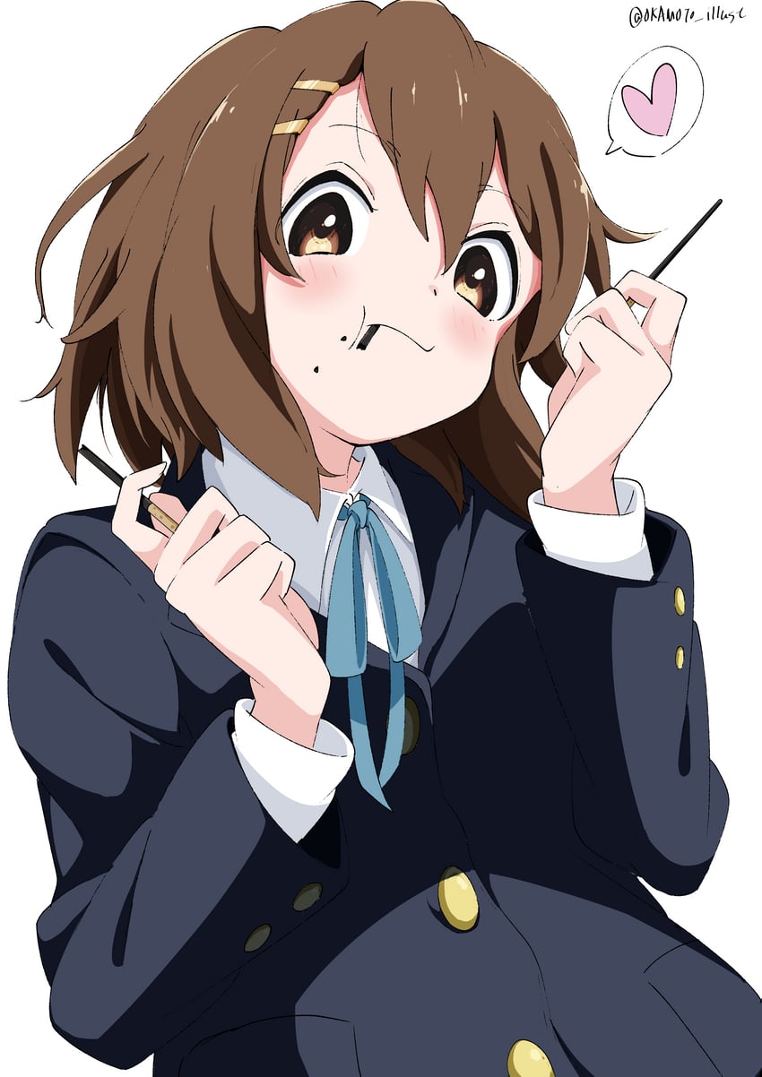 hirasawa yui (k-on!) drawn by white_gorilla_(okamoto)