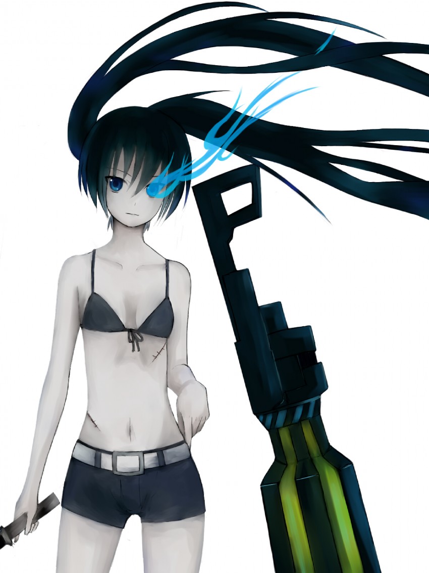 black rock shooter (black rock shooter) drawn by kuma_panda