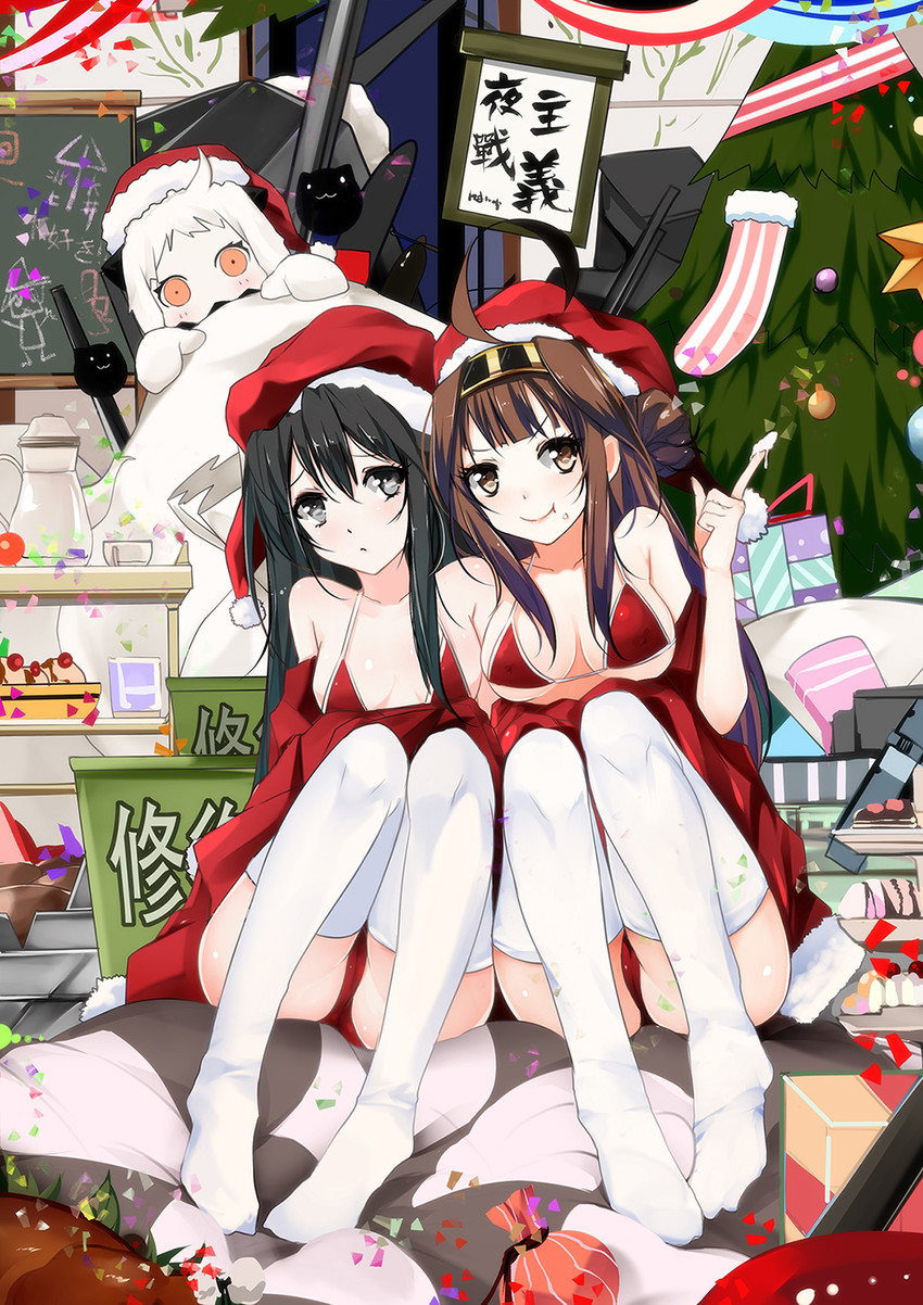 kongou, haruna, and northern ocean princess (kantai collection) drawn by bba1985