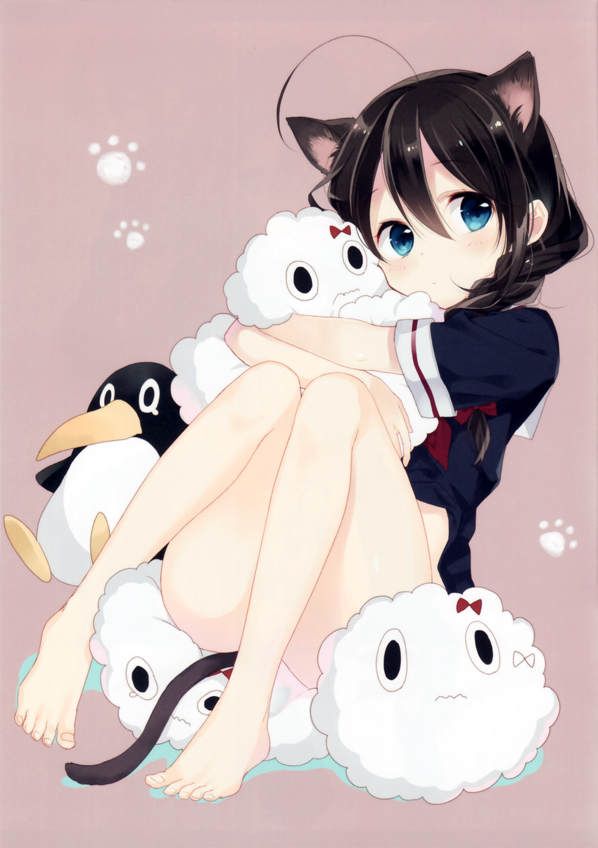 shigure, failure penguin, and miss cloud (kantai collection) drawn by naoto_(tulip)